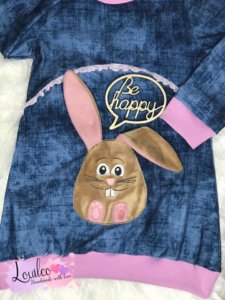 3D rabbit appliqué on children's dresses